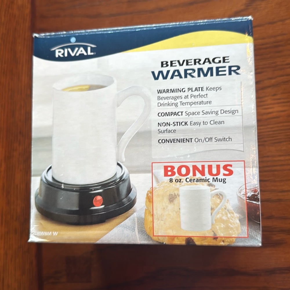 Rival Beverage Warmer with Mug!‎ New in box! ☕️